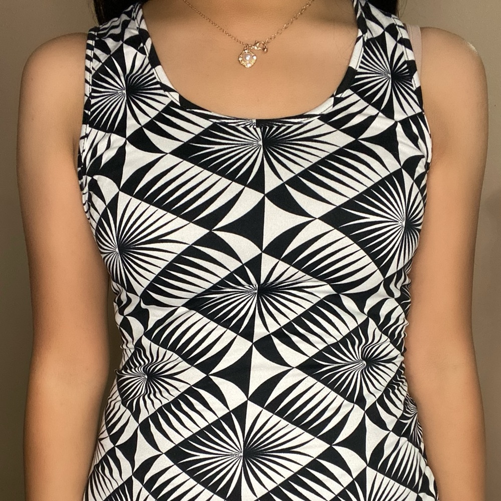 Black & White Long Dress
